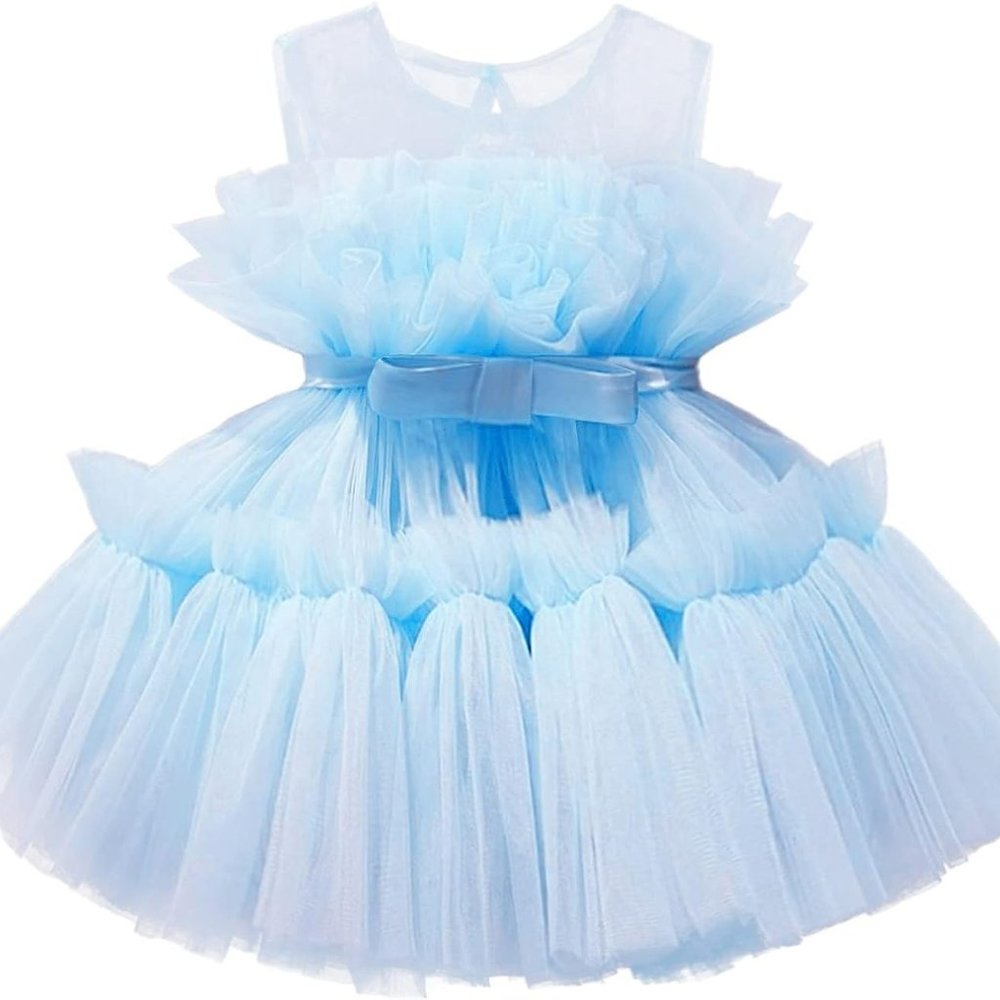 Girls blue tutu tulle dress